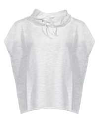 Eileen Fisher Linen Slub Cap Sleeve Hoodie
