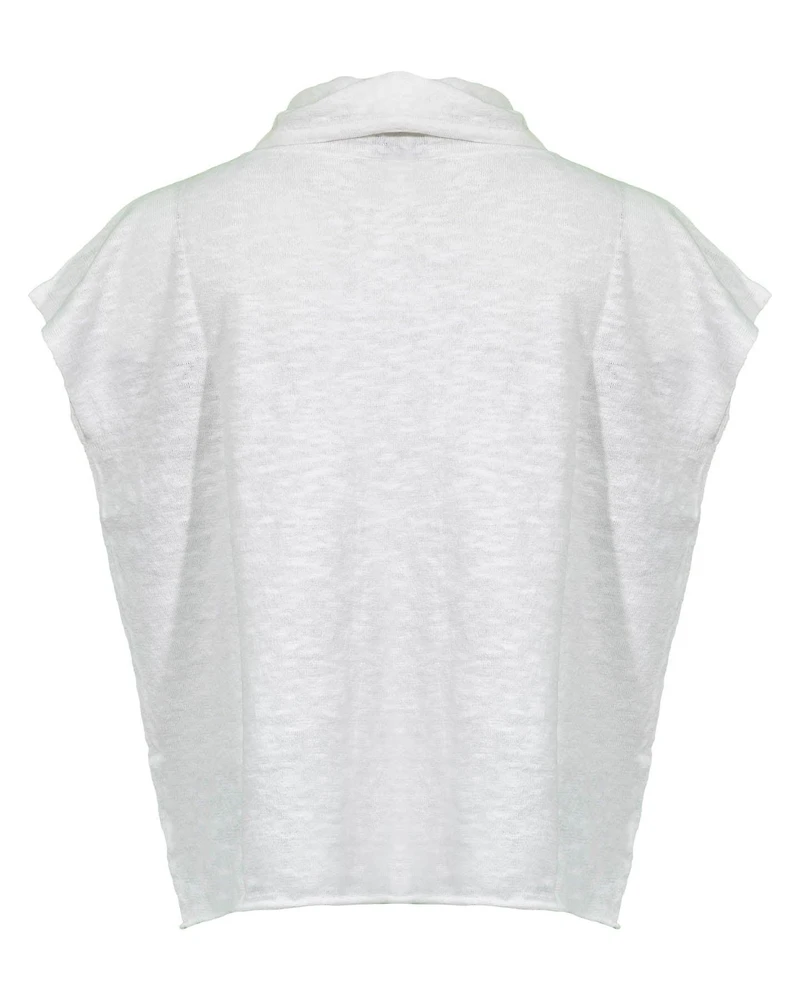 Eileen Fisher Linen Slub Cap Sleeve Hoodie