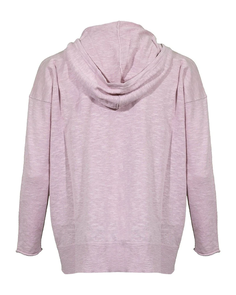 Eileen Fisher Linen Slub Long Sleeve Hoodie