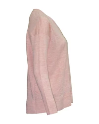 Melange V-Neck Box Top Grapefruit