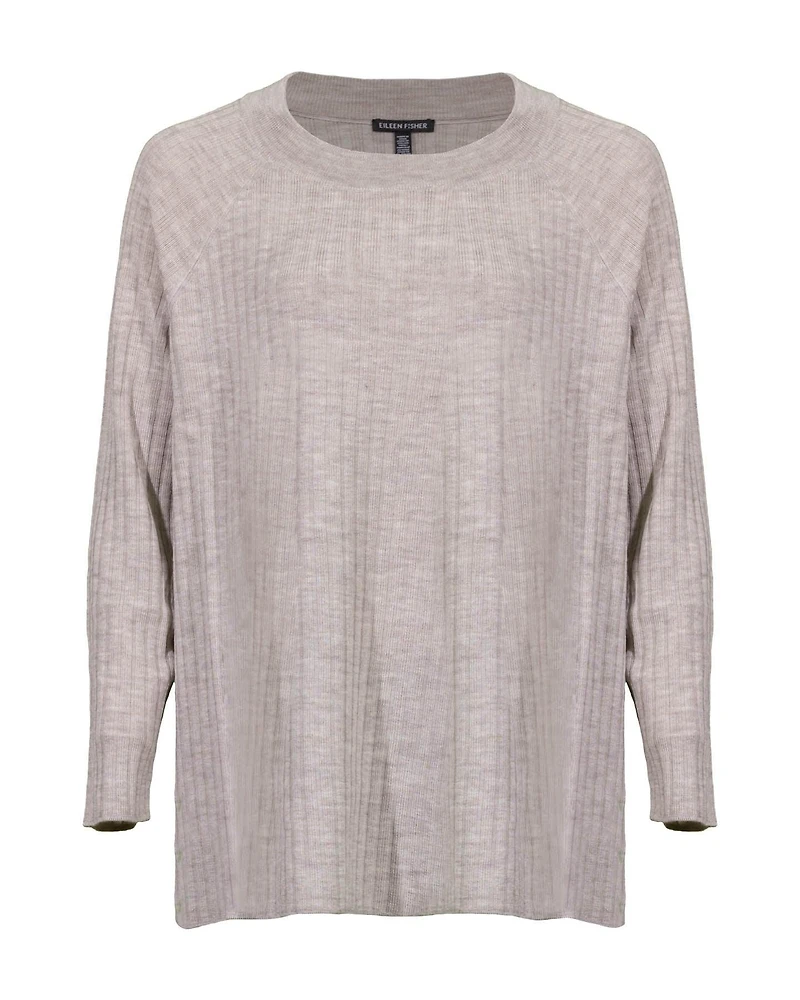 Merino Crew Neck Tunic Regenerative Wool Maple Oat