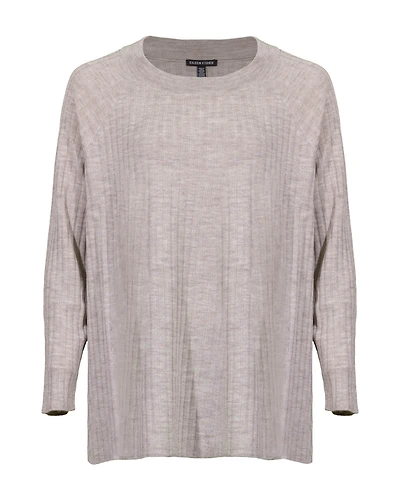 Merino Crew Neck Tunic Regenerative Wool Maple Oat