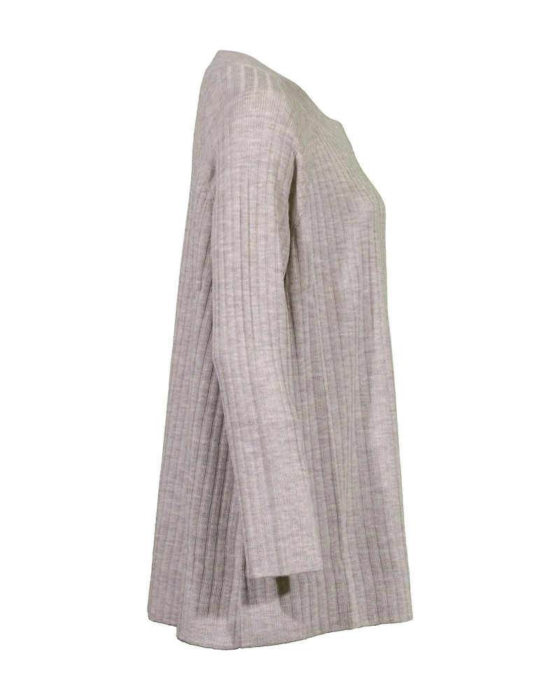 Merino Crew Neck Tunic Regenerative Wool Maple Oat