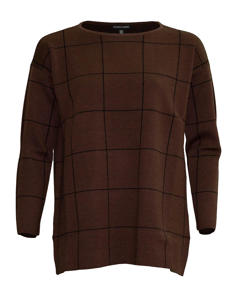 Merino Grid Box Top