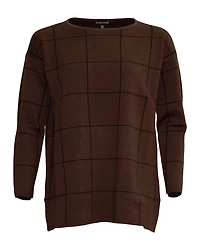 Merino Grid Box Top