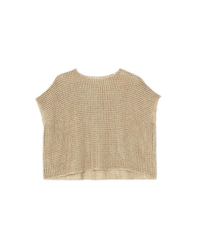 Eileen Fisher Organic Linen Delave Bateau Neck Top