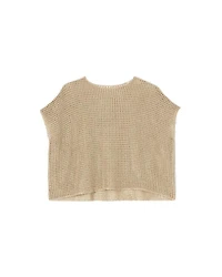 Eileen Fisher Organic Linen Delave Bateau Neck Top