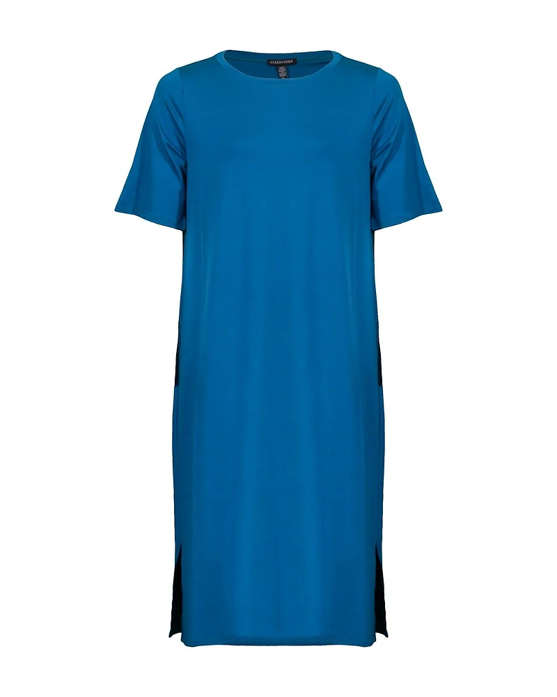 Eileen Fisher Round Neck Pull On Dress