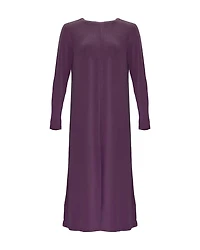 Sandwashed Cupro Knit Crew Neck Dress