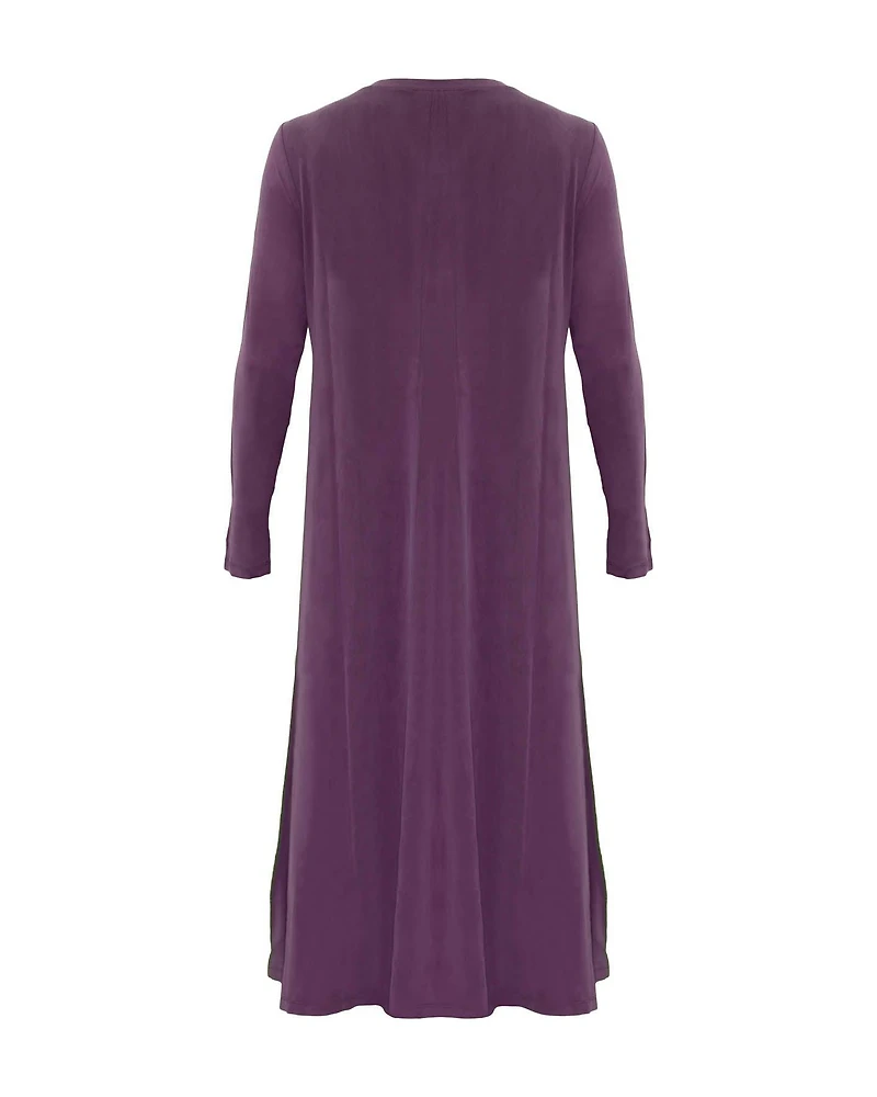 Sandwashed Cupro Knit Crew Neck Dress