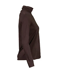 Scrunch Neck Top Brown