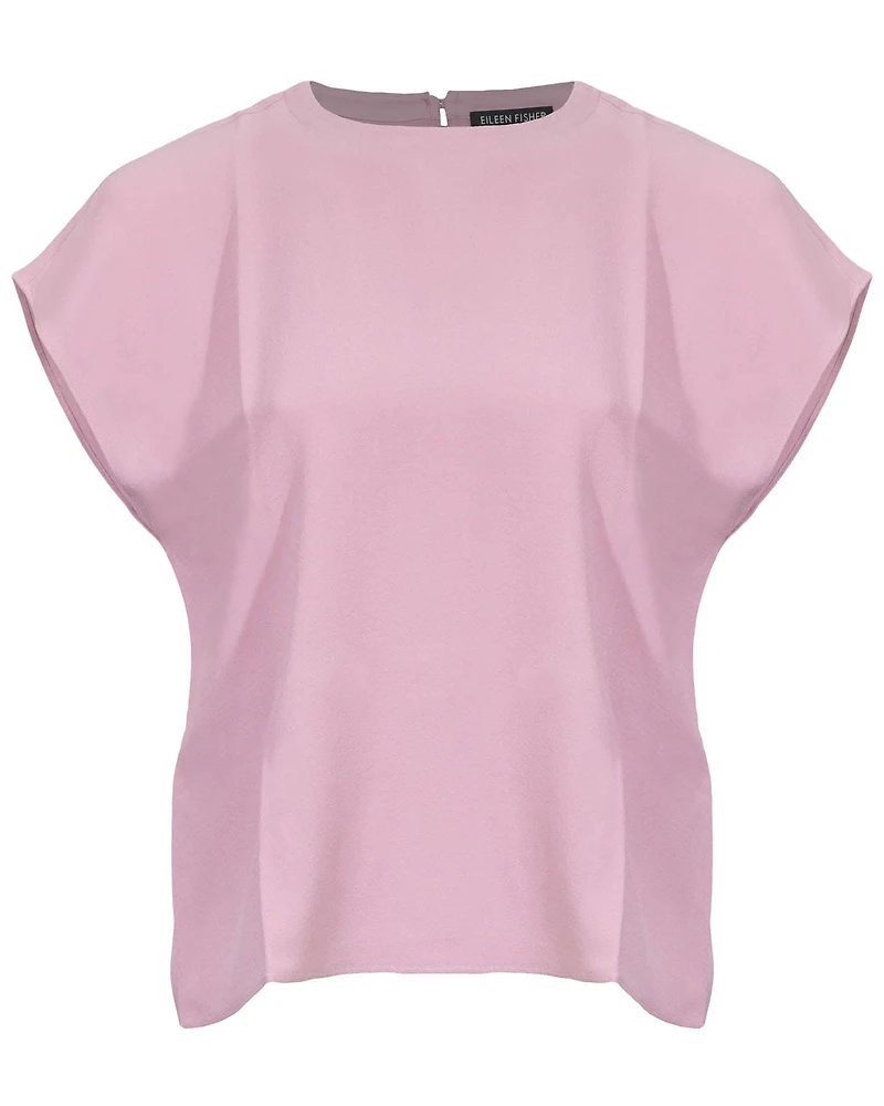 Eileen Fisher Silk Crepe Box Top