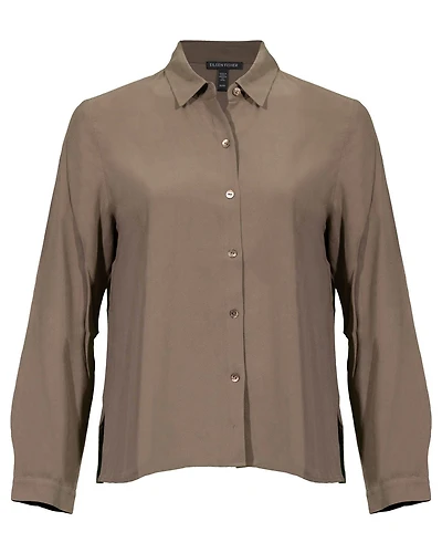 Eileen Fisher Silk Crepe Easy Shirt