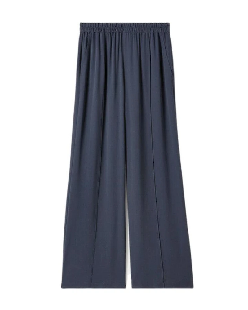 Eileen Fisher Silk Georgette Crepe Pintuck Pant
