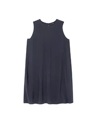 Eileen Fisher Silk Georgette Crepe Sleeveless Dress