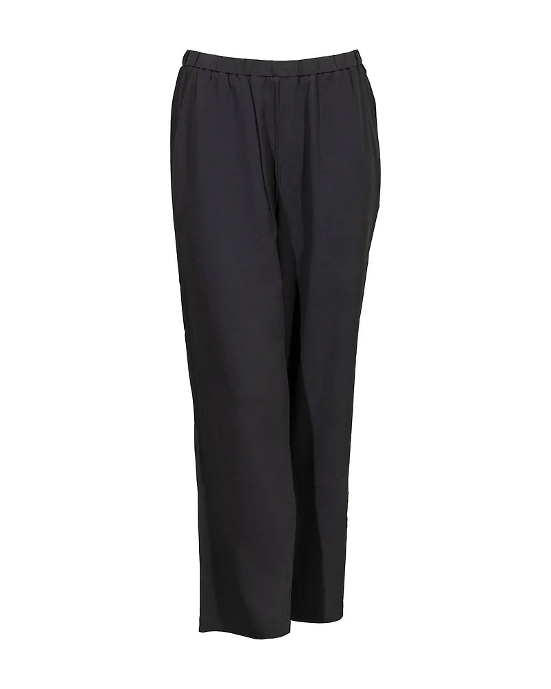 Eileen Fisher Silk Georgette Straight Ankle Pant