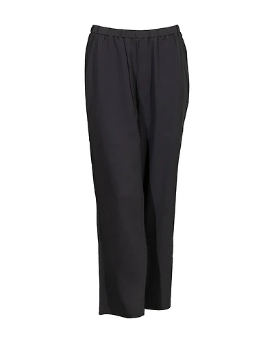 Eileen Fisher Silk Georgette Straight Ankle Pant