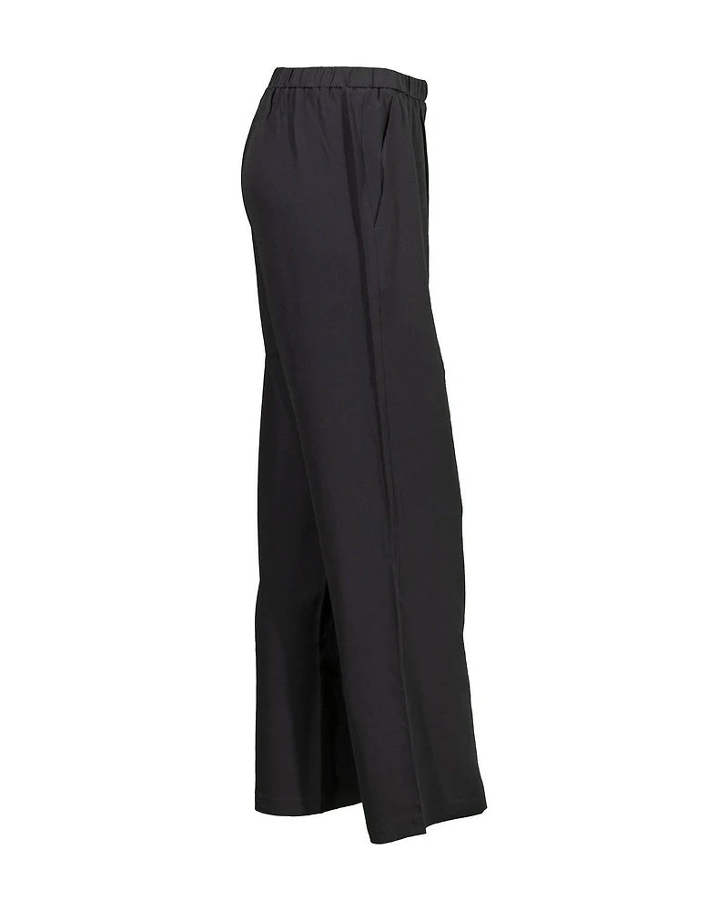 Eileen Fisher Silk Georgette Straight Ankle Pant