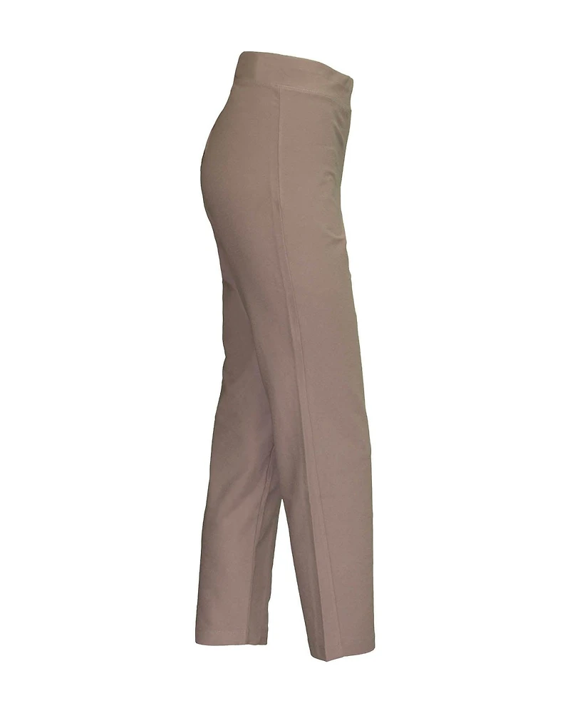 Stretch Crepe Ankle Pant Barley