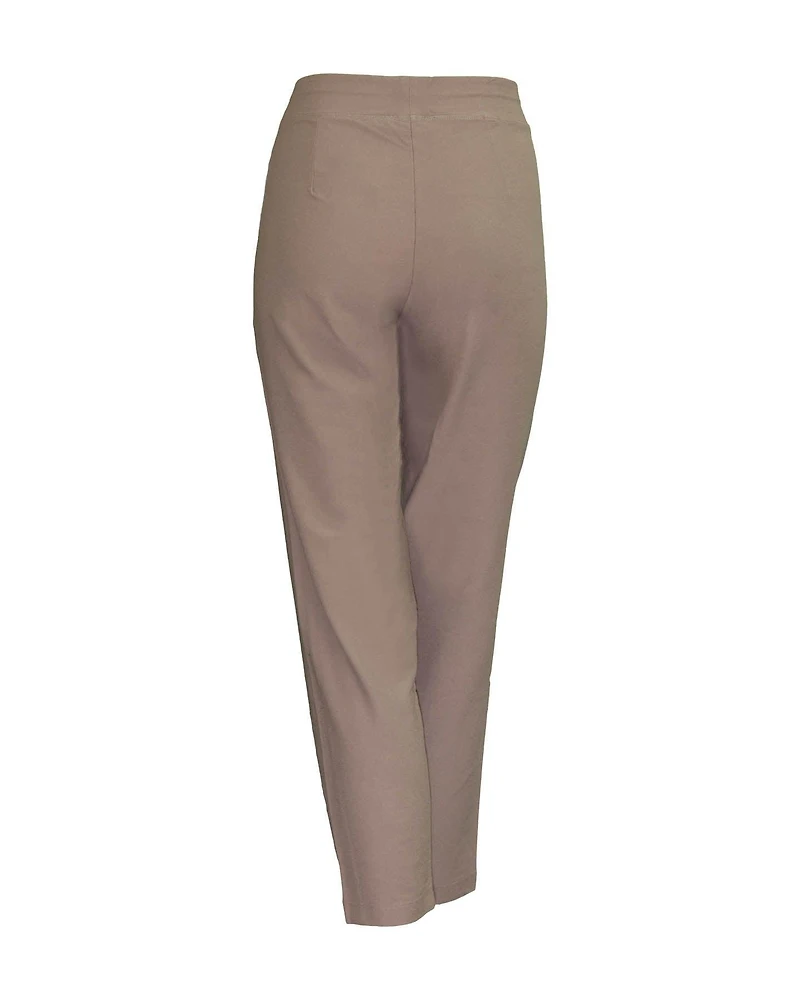 Stretch Crepe Ankle Pant Barley