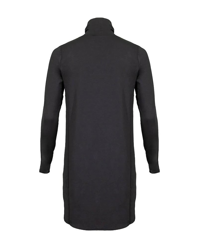 Eileen Fisher Tencel Scrunch Neck Tunic Black
