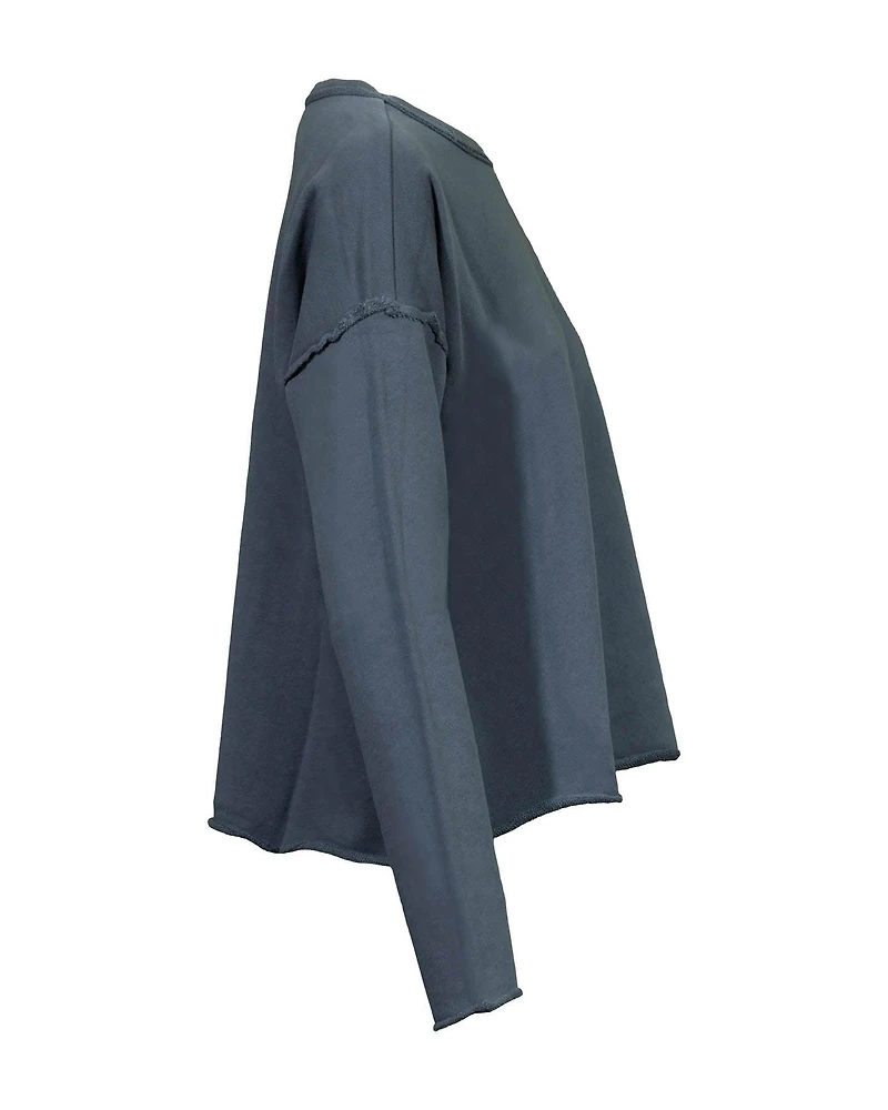 Eileen Fisher Terry Box Top Eucalyptus