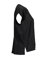 Eileen Fisher Textured Stretch Rib Crew Neck Top