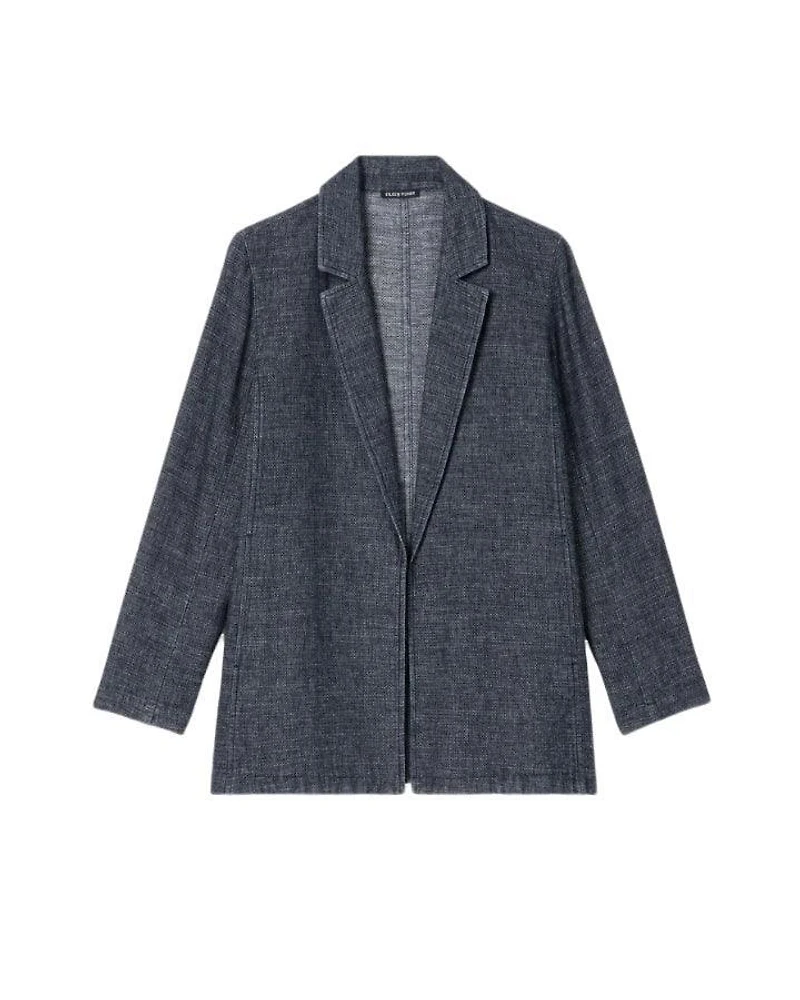 Eileen Fisher Tweedy Hemp Cotton Blazer