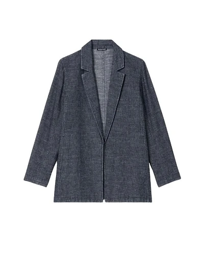 Eileen Fisher Tweedy Hemp Cotton Blazer