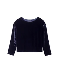 Eileen Fisher Velvet Ballet Neck Box Top