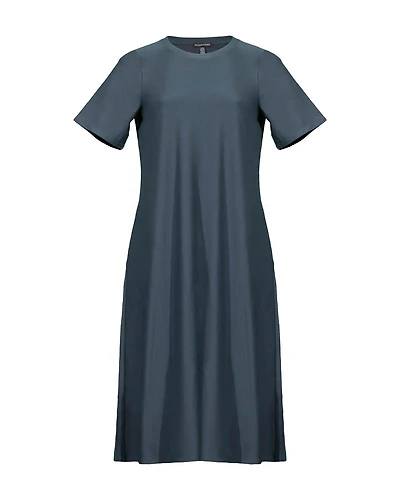 Eileen Fisher Viscose Jersey Crew Neck Dress Fongt
