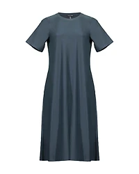 Eileen Fisher Viscose Jersey Crew Neck Dress Fongt