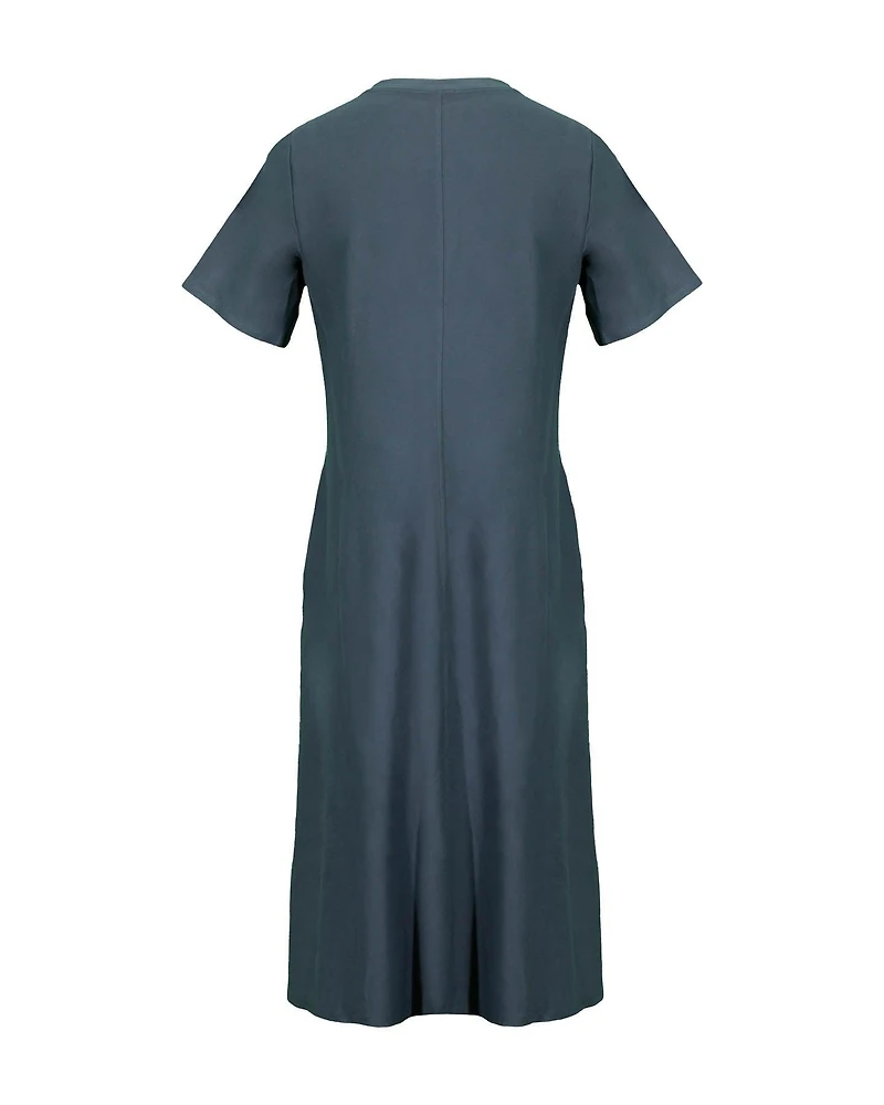Eileen Fisher Viscose Jersey Crew Neck Dress Fongt