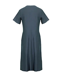Eileen Fisher Viscose Jersey Crew Neck Dress Fongt