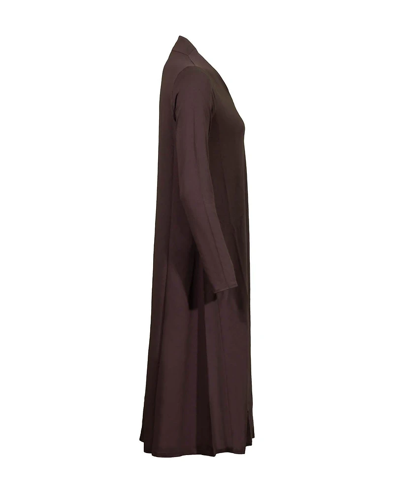 Eileen Fisher Viscose Jersey V-Neck Dress Brownstone