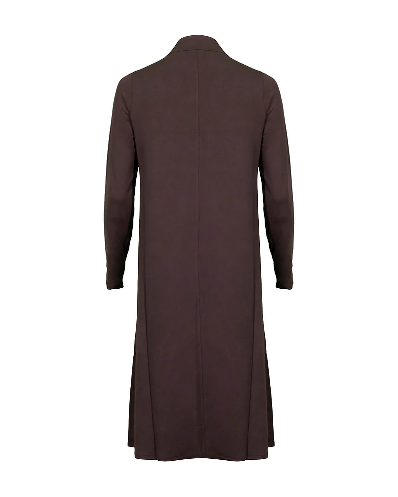 Eileen Fisher Viscose Jersey V-Neck Dress Brownstone