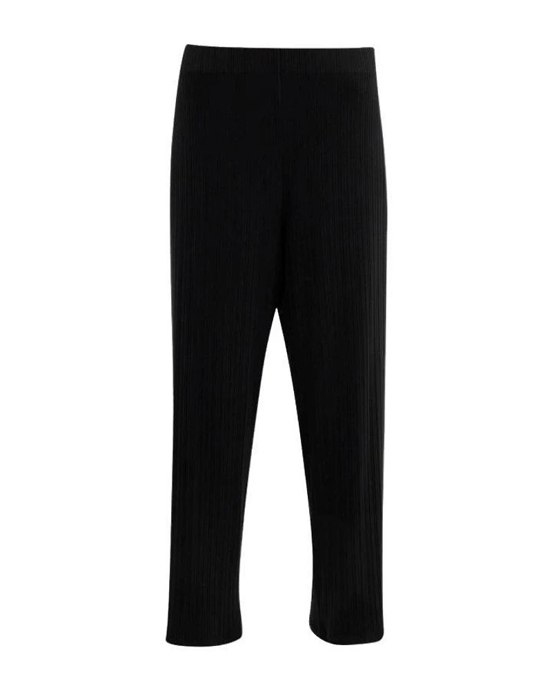 Eileen Fisher Wide Rib Knit Pull On Ankle Pant