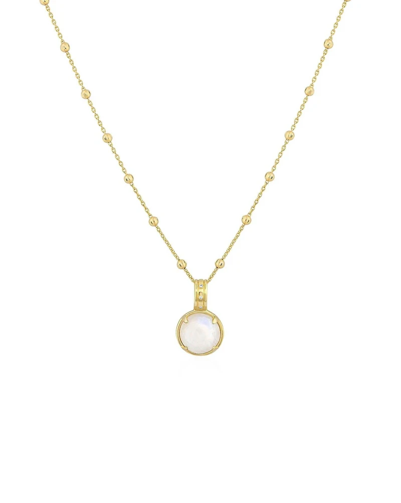 Cabochon Moonstone Necklace