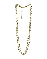 Diana Coin Necklace-Gold Labradorite