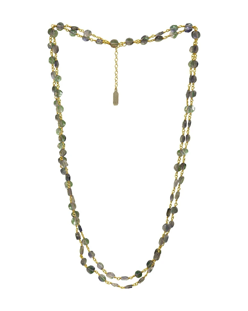 Diana Coin Necklace-Gold Lolite