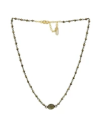 Libi Oval Necklace-Rhodium