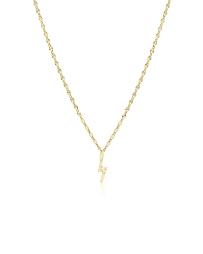 Lightnight Bolt Stamp Chain Necklace