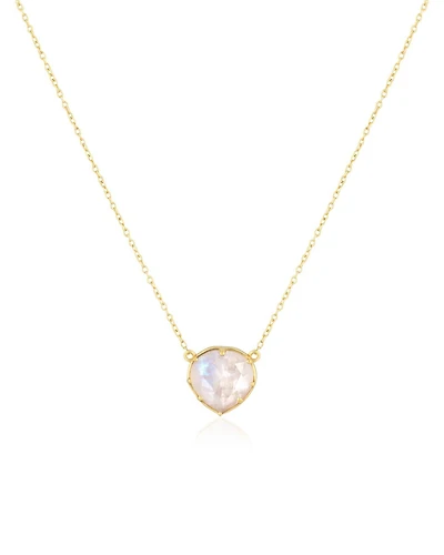 Rainbow Moonstone Heart Shaped Necklace