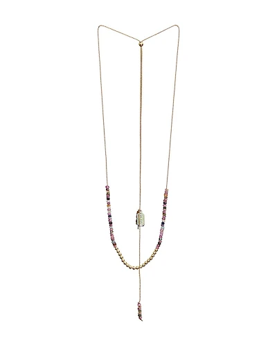 Sylvie Lariat Necklace Tourmaline