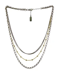 Two Tone 3 in 1 Necklace