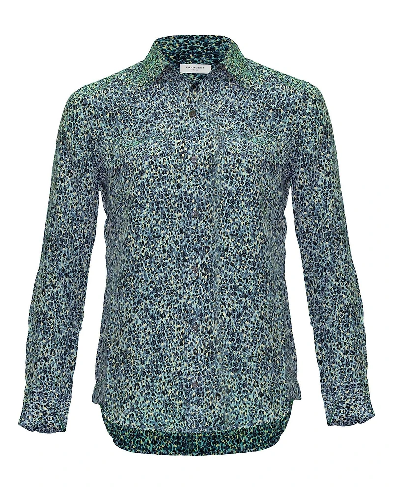 Slim Signature Print Blouse