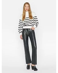 Frame Balloon Sleeve Mock Neck Sweatshirt