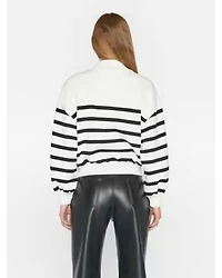 Frame Balloon Sleeve Mock Neck Sweatshirt