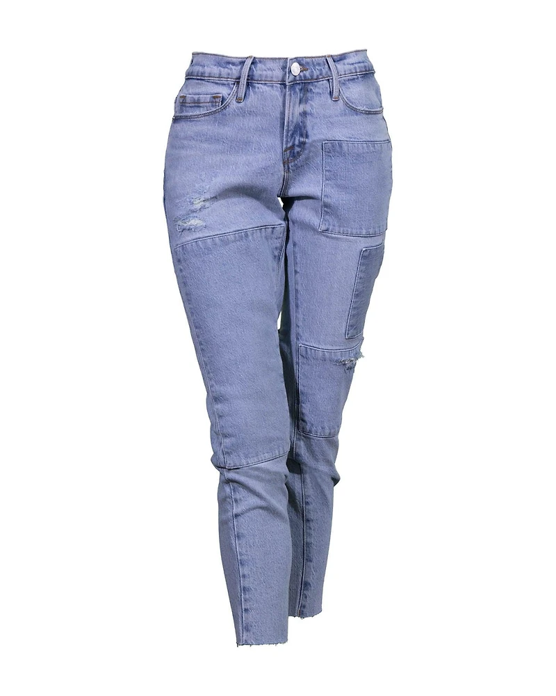 Le Garcon Patch Raw Hem Pant