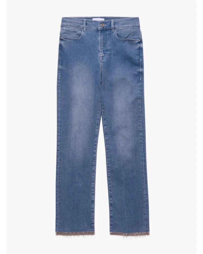 Frame LE High Straight Raw Hem Jeans Danbury